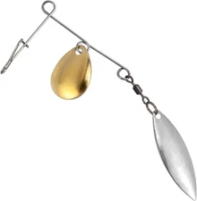 Dr.Fish 10 Pack Fishing Spinnerbait #2 Willow, #0 Colorado, Gold and Silver 