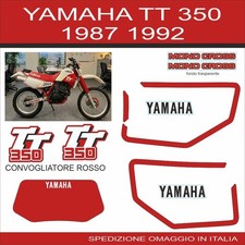 Adesivi per YAMAHA TT 350 dal 1987  al 1992 moto convogliatore Rosso