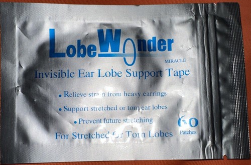 Lobe Wonder Invisible Ear Support Tape Patches Stretched Torn Lobes 60 Patches - Picture 2 of 2