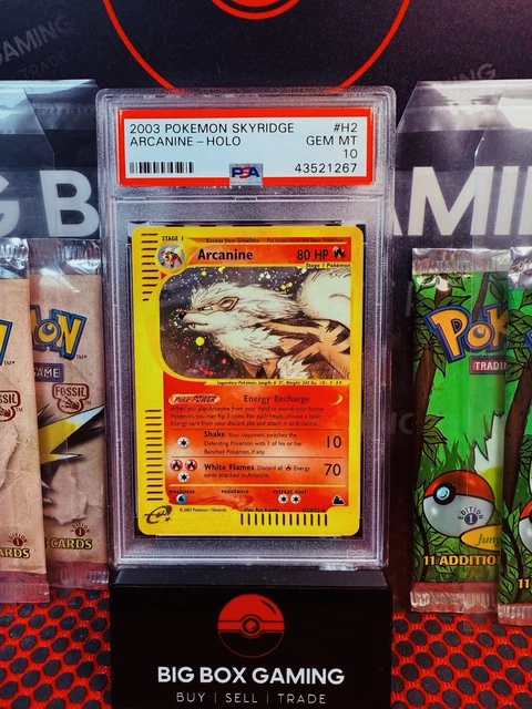 2003 Pokemon Skyridge Arcanine #H2 PSA 10 Gem Mint Perfect Swirl 💎🐕 POP - 133