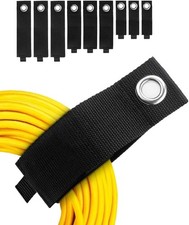Heavy-Duty Storage Straps - 9 Pack Hook and Loop Hanging Extension Tool Cord Str