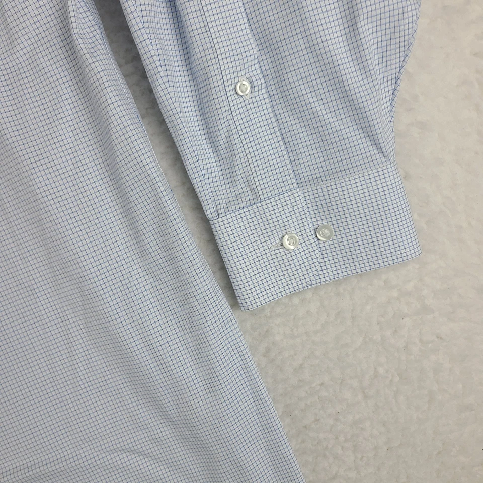 Gold Label Roundtree Yorke Shirt Mens 18.5 34/35 BIG Blue Non Iron Pinpoint NEW - Image 2 of 4