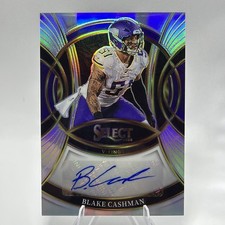 Blake Cashman Vikings #SP-BCN Signatures Select Football 2025 Silver Auto 
