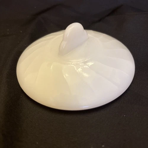 Vintage Fire King Milk Glass Azurite Azu-rite Swirl Sugar Bowl Lid Only 4.25"