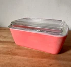 vtg Pyrex 0502 Pink Refrigerator Dish w/ Clear 502-C Lid –No Chips Light fade
