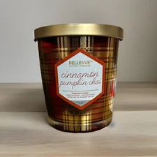 Bellevue Luxury Candles Cinnamon Pumpkin Chai 12 Oz New