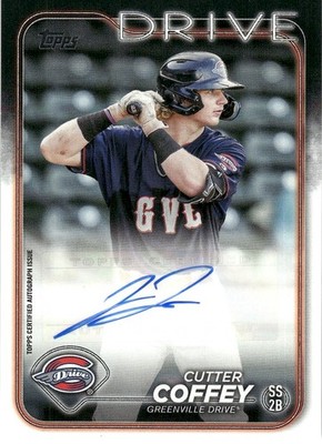 Cutter Coffey Auto 2024 Topps Pro Debut #PD-113 Greenville Drive