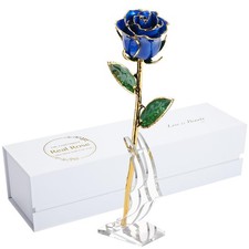 24K Gold Rose, Dipped Rose is Attractive Luster and Natural Shape, Best Gifts...