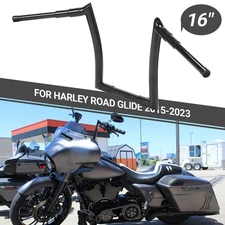 16" Rise Meat Hook Ape Hanger Bar Handlebar For 2015-2023 Harley Road Glide