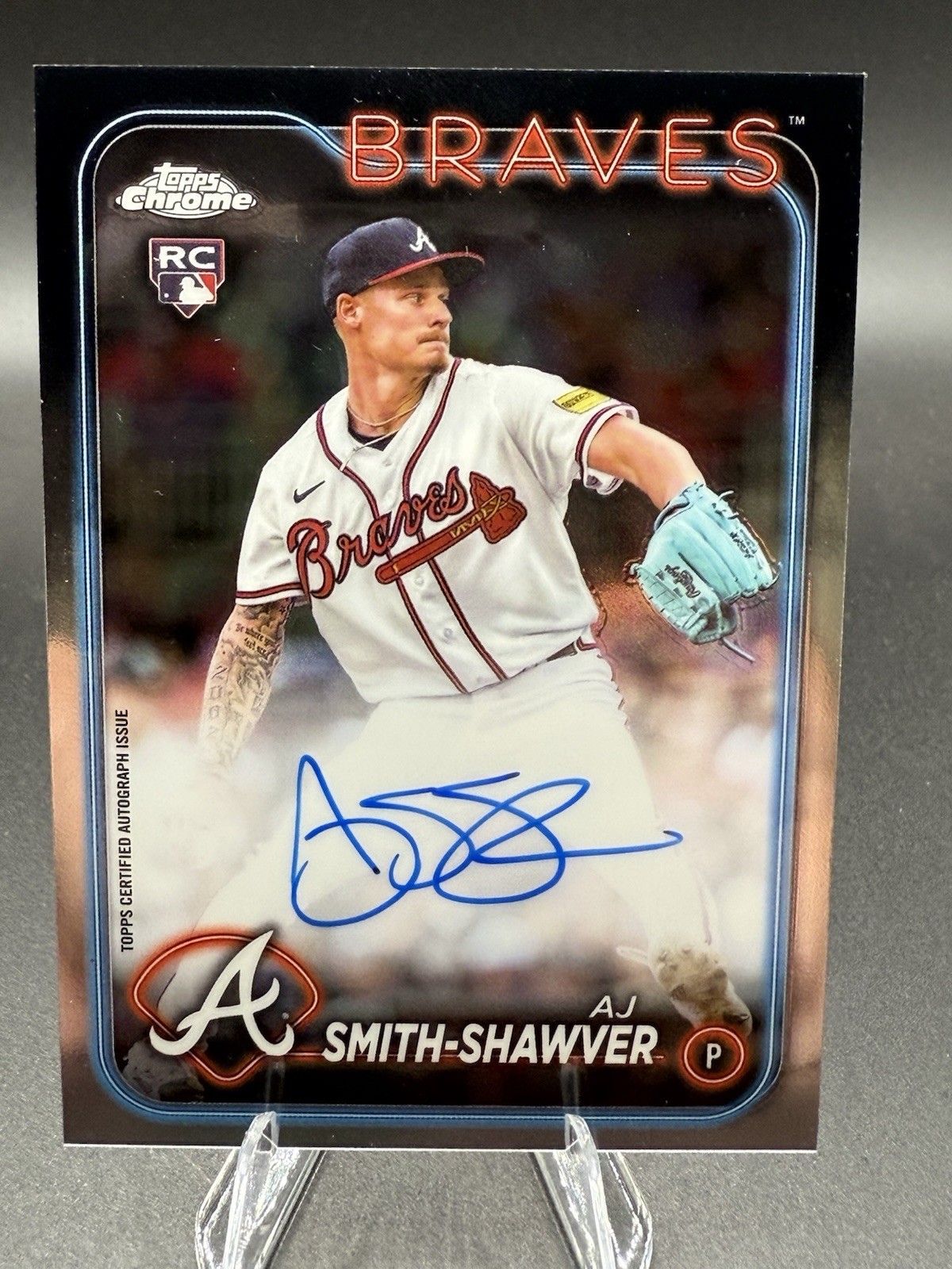 2024 Topps Chrome - Rookie Autographs AJ Smith-Shawver #RA-AJS (AU, RC)