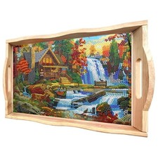 5D Diamond Art Kits for Adults Wooden Serving 14" x 10" x 2.2" Landscape Big