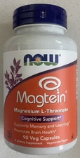 NOW Foods Magtein Magnesium L-Threonate – 90 Veg Capsules – Expires 06/2028