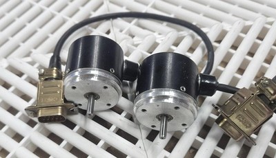 (Qty 2) Heidenhain Nr 403-420 1N Rotary Shaft Encoders 4mm Dia. Shaft