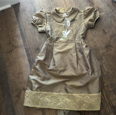 Vintage 1990s The Disney Store Tinkerbell dress peter pan collar pixie dust