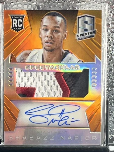 2015 Panini Spectra Prizm Shabazz Napier #SS-SN Orange /25 Patch RC