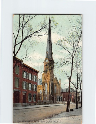 #ad #ad Postcard Presbyterian Church Troy New York USA $29.95