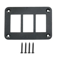 3-Gang Rocker Switch Panel Housing Aluminum Bracket Holder for Car Boat RV