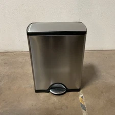 Simplehuman 46l Dual Compartment Recycling Step Trash Can CW1830