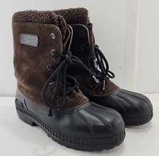 Kamik Boys winter boots Size 4 M Brown Lace-up