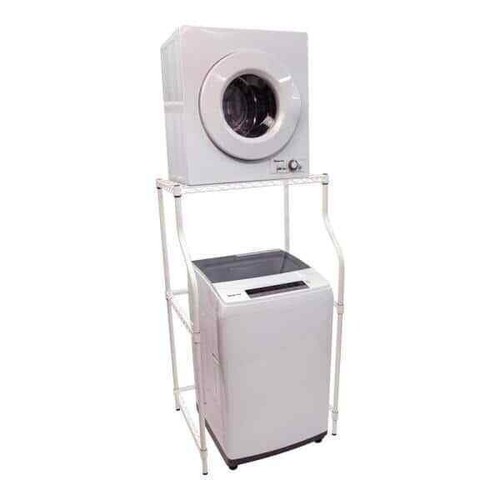 Compact Laundry Appliance Stand Stack Compact Dryer Over Top Washer Stand White - Picture 23 of 24