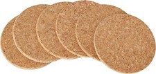 APOLLO SET OF 6 HEAT RESISTANT CORK ROUND COASTERS PLACEMENT TABLE MAT MUG PAD