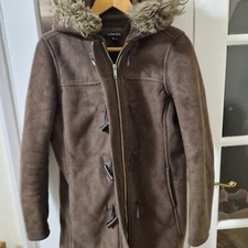 Landsend Coat Small Brown Sheepskin Used