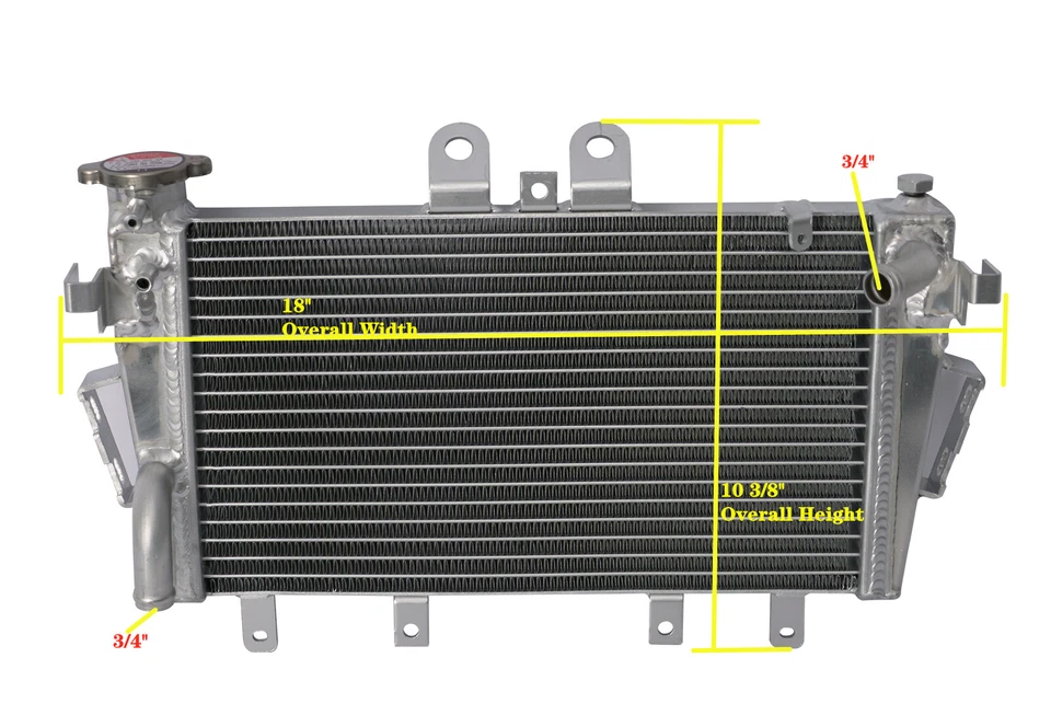 All Aluminum Radiator for 2006-2018 Triumph Tiger 1050 Foto 2 de 4