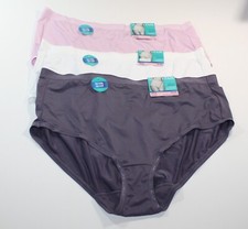 NWT set of 3 VANITY FAIR comfort x3 BRIEF panties 13163 WHITE PINK PURPLE 10/3XL
