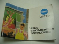 A GUIDE TO THE MINOLTA SLR SYSTEM OF CREATIVE PHOTOGRAPHY USED 72 pg 1984 JP