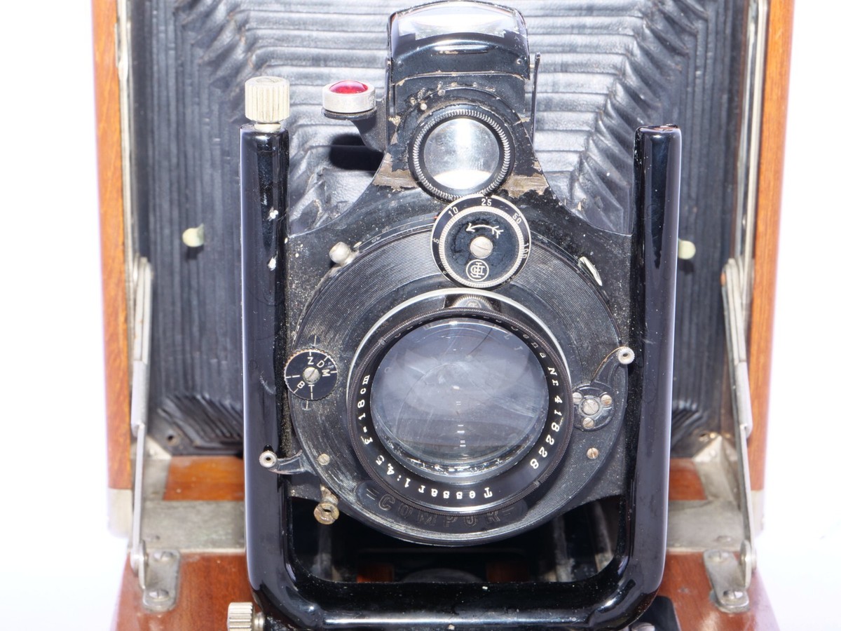 Zeiss Ikon TROPICA (285/9) polished teak 10x15cm CAMERA, Tessar