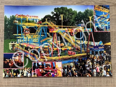 Retro XXL Foto CRAZY COASTER Gormanns Reverchon - Kirmes Schausteller Modellbau