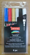 CRAFT SMART 621360 MULTI SURFACE PREMIUM OIL-BASED PAINT PENS ASSORTED 6 PACK