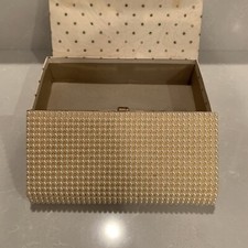 Vtg Clutch Purse with  Pearls  Gold Tone Frame In Box 4  X 8  