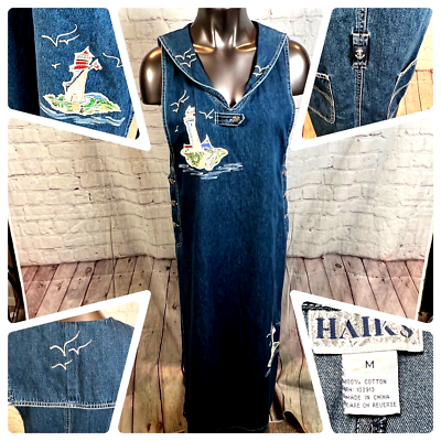 maxi denim jumper dress Long Denim Jumper