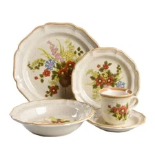 Mikasa Garden Club A Basket Of Flowers  Place setting for 4 (20) Pieces