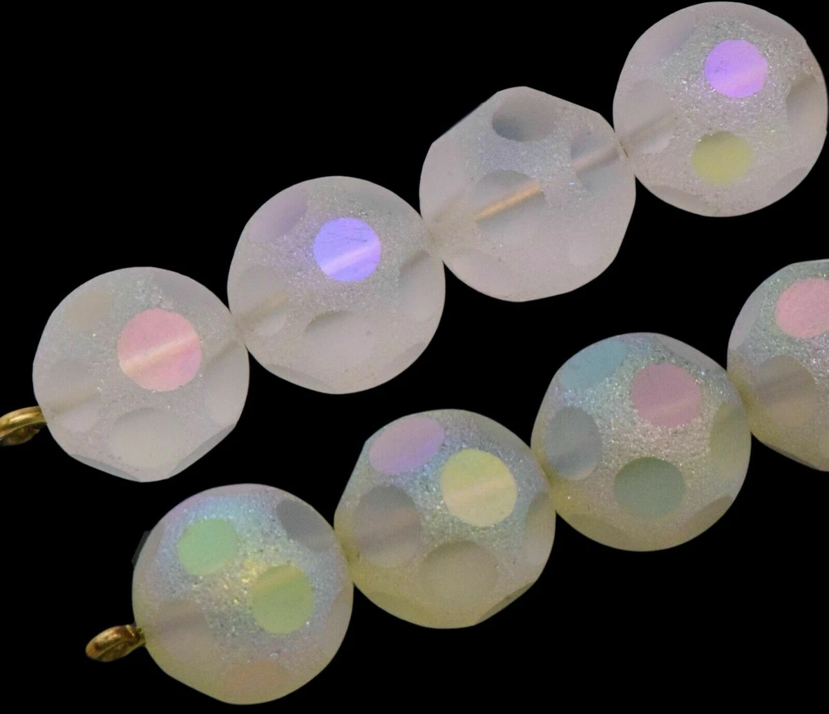 Swarovski Aurora Borealis Jonquil/Crystal Beads Faceted Iridescent