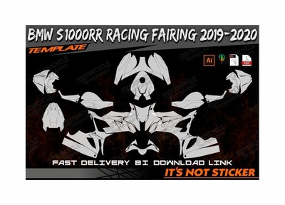 BMW S 1000RR RACING FAIRING 2019-2020 Template vector EPS-PDF-CDR format