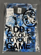 G/Fore G4 Golf Shirt Polo Photo Floral Tech Print Medium Racer Blue MSRP 120