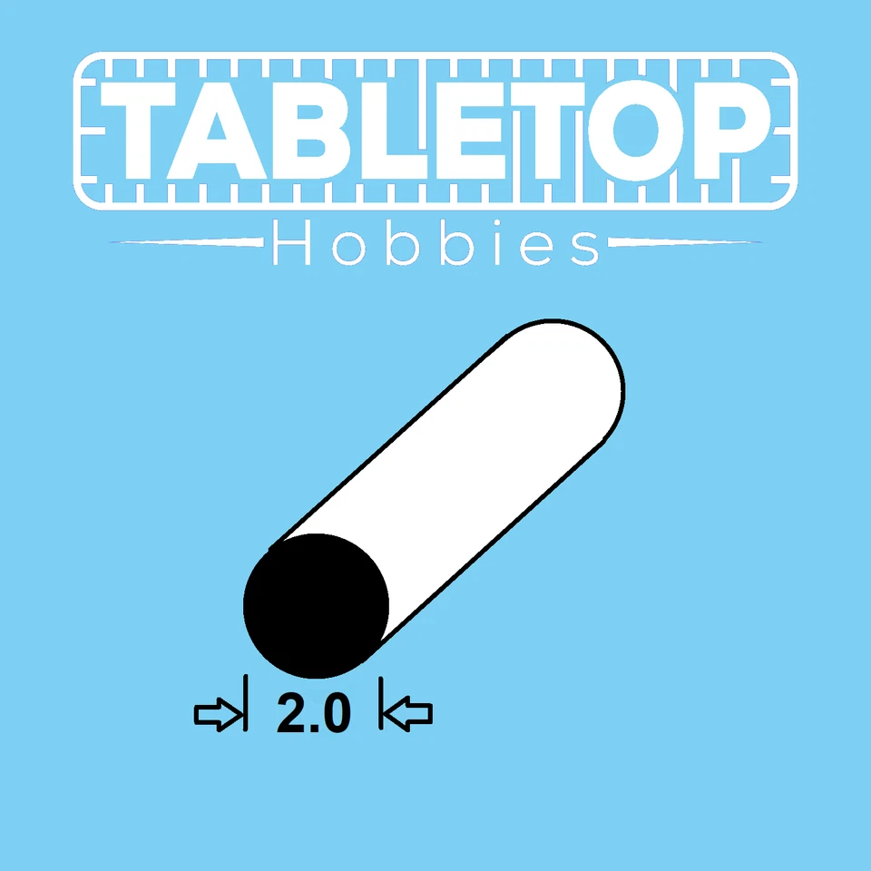 Plastic Round Rod Bar ABS Styrene Modelling 0.5 to 10.0 mm Diameter Multilisting