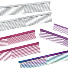 Dog Puppy Cat Grooming Comb Greyhound Combs  Face Finish  Fine Medium Coarse