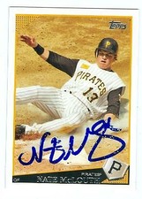 Nate McLouth autographed baseball card (Pittsburgh Pirates) 2009 Topps #15