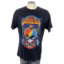 NEW Grateful Dead 1999 Steal Your Face Concert Skull T Shirt L Black Retro Mens