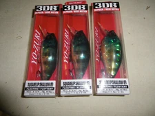 3 Yozuri 3DB Squarelip Shallow Floating 2 3/4" 9/16oz #R1105-PBG Bluegill
