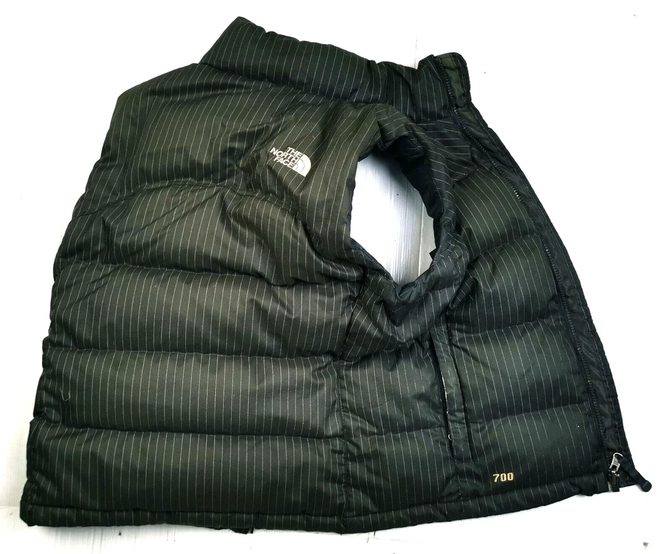 *LO ÚLTIMO CHALECO GRIS A RAYAS ACOLCHADO ACOLCHADO THE NORTH FACE NUPTSE 700 para mujer S Foto 4 de 4