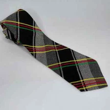 Vintage Tie Tartan Plaid Brown Grandpa Preppy Richman Brothers Necktie