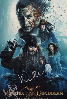 Pirates of the Caribbean Dead Men Cast(x2) Authentic Hand-Signed 11x17 Photo