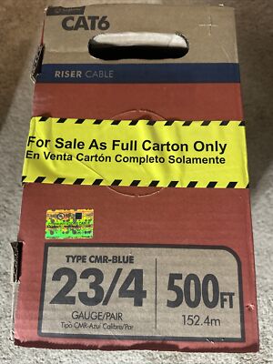 CAT6 500FT UTP 4-pair Cable 23AWG CCA 550MHz Network Ethernet Bulk Wire LAN NEW