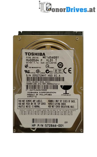 Toshiba - HDD2E64 - 160 GB  - SATA  - Pcb. G002587-0A Rev.*