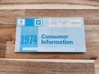 1974 Oldsmobile Omega, Cutlass Original Owner’s Consumer Information Manual