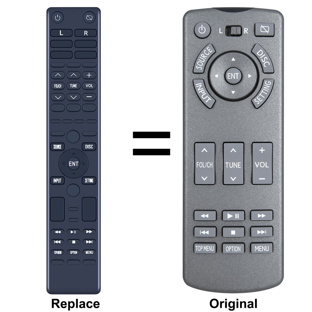 Rear DVD Entertainment Remote Control For 86170-60090 2015-2019